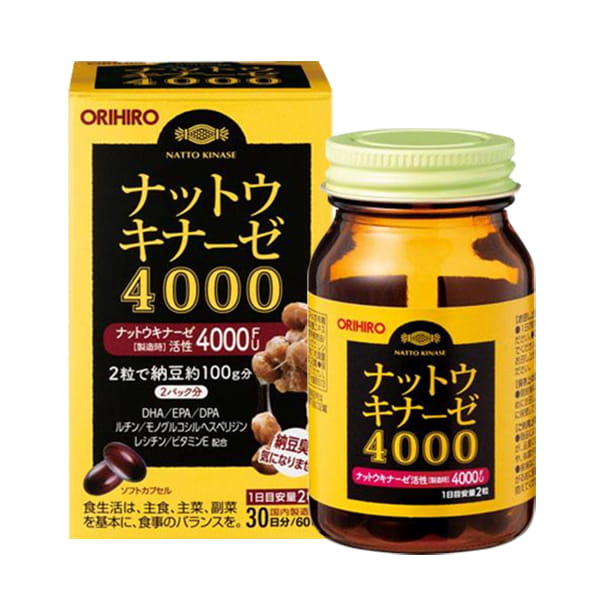 Viên uống phòng ngừa đột quỵ Nattokinase 4000FU Orihiro